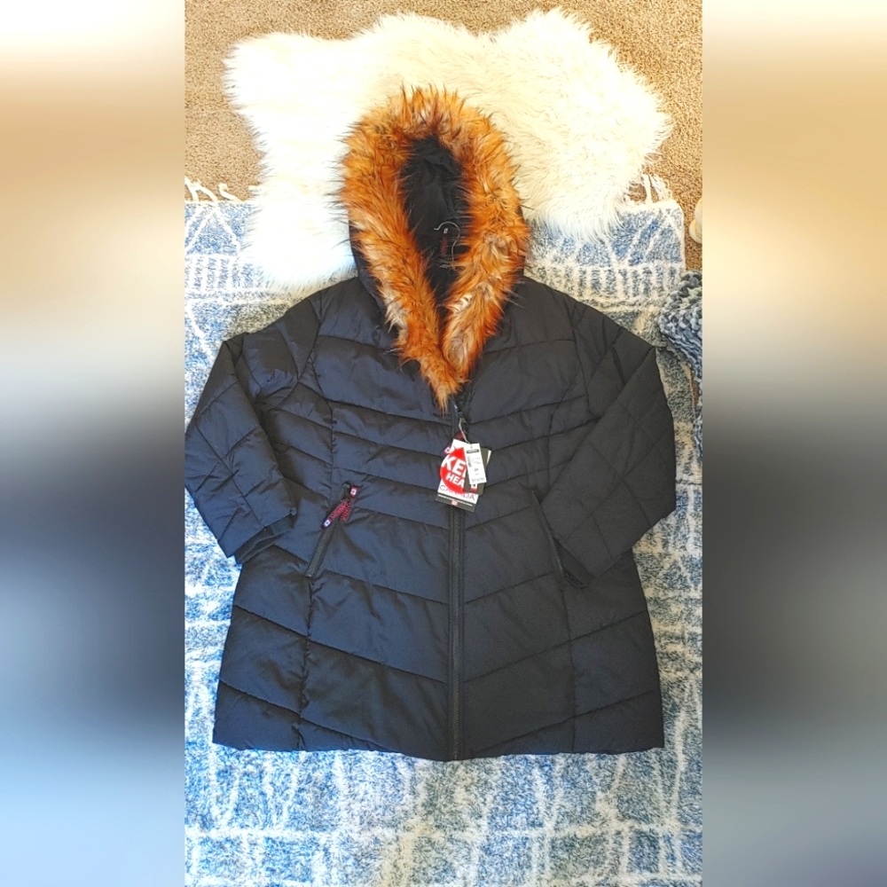 Canada Weathergear Puffer NWT Black 2X Dual Zipper Parka Coat